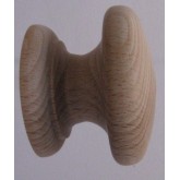 Knob style D 48mm beech sanded wooden knob