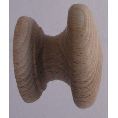 Knob style D 48mm beech sanded wooden knob