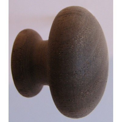 Knob style R 30mm walnut sanded wooden knob