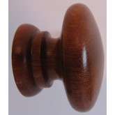 Knob style A 40mm sapele lacquered wooden knob