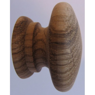 Knob style A 44mm zebrano sanded wooden knob