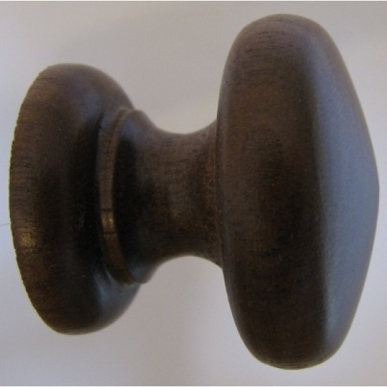 Knob style D 30mm walnut lacquered wooden knob