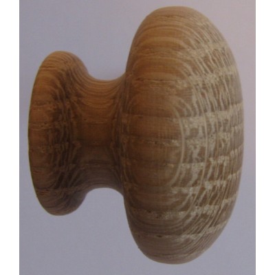 Knob style R 30mm oak sanded wooden knob