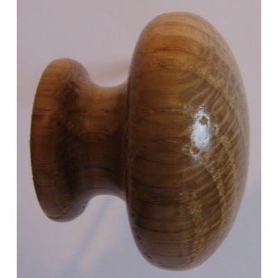 Knob style R 30mm oak lacquered wooden knob