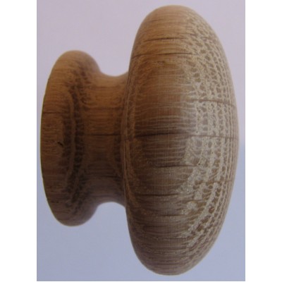 Knob style R 44mm oak sanded wooden knob