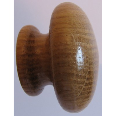 Knob style R 44mm oak lacquered wooden knob