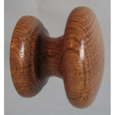 Knob style D 55mm oak lacquered wooden knob