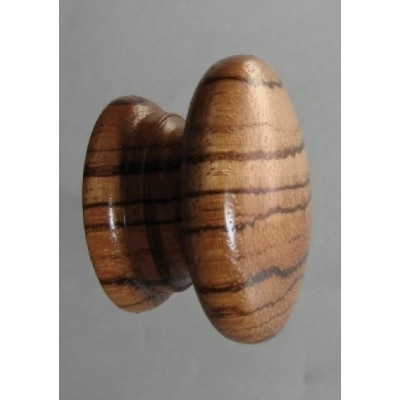 Knob style A 48mm zebrano lacquered wooden knob