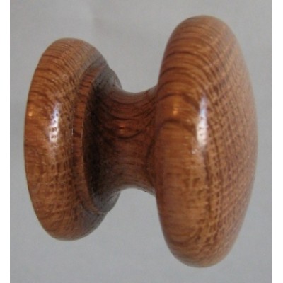 Knob style D 48mm oak lacquered wooden knob