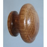 Knob style F 48mm oak lacquered wooden knob