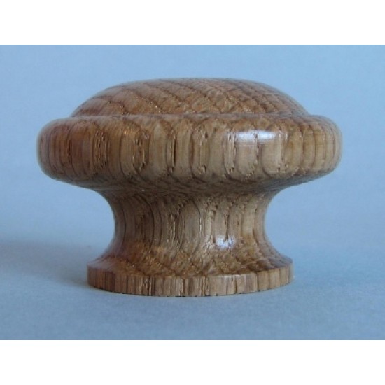 Knob style F 48mm oak lacquered wooden knob