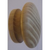 Knob style I 48mm ash sanded wooden knob