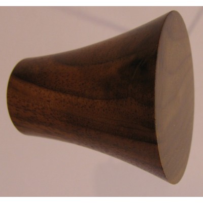 Knob style Q 40mm walnut lacquered wooden knob