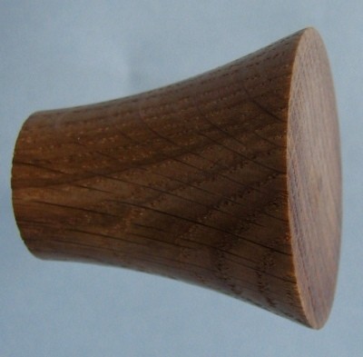 Knob style Q 40mm oak lacquered wooden knob