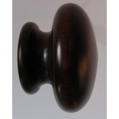 Knob style R 48mm cherry red mahogany stain wooden knob