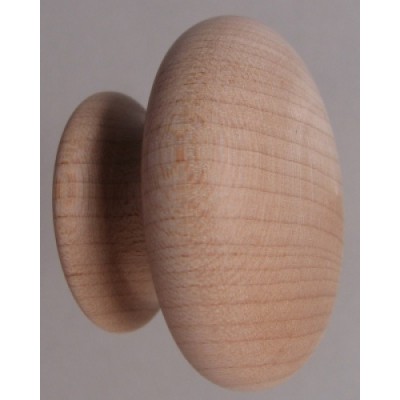 Knob style R 48mm maple sanded wooden knob