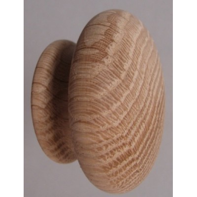 Knob style R 48mm oak sanded wooden knob