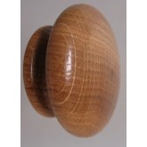 Knob style R 48mm oak lacquered wooden knob