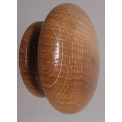 Knob style R 48mm oak lacquered wooden knob