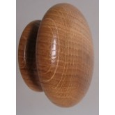 Knob style R 55mm oak lacquered wooden knob