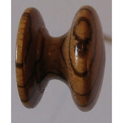 Knob style S 32mm zebrano lacquered wooden knob