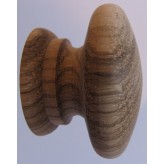 Knob style A 44mm zebrano sanded wooden knob