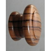 Knob style E 48mm zebrano lacquered wooden knob